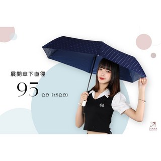 Diana質感緹花圓點全遮光自動傘，台灣福懋特級傘布，晴雨兼用抗UV
