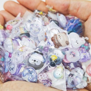 閃樂3D立體動物浮雕貼紙兒童趣味咕卡裝飾貼畵無痕自粘可愛, 【閃樂3D立體貼紙】隨機5顆