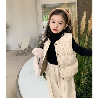 콩지키즈 경량양면패딩조끼 키즈 유아 여아 남아 공용 양면 봄 가을 겨울 주니어 초등 조끼 점퍼