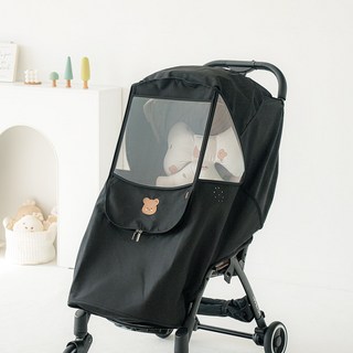 마롤로뜨 빌리지 유모차 방한커버 방풍커버 방수커버 범용 부가부 줄즈 트라이크 디럭스 절충형, 1개, 방풍커버_마고미(블랙)