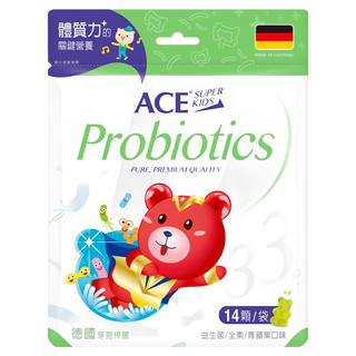 ACE SUPER KIDS 33億 益生菌軟糖 青蘋果口味 德國進口 無人工色素/香料/防腐劑, 39.2g, 1袋