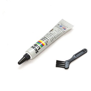 슈퍼루브 테프론 구리스 12g 튜브형 브러쉬 세트 미국산 미제 키보드 커피머신 식품용 식용 윤활제 방청 고온 내열, 1개
