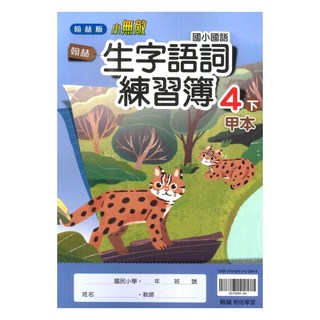 國小生字語詞練習簿 4下 甲本/乙本合售, 翰林出版社