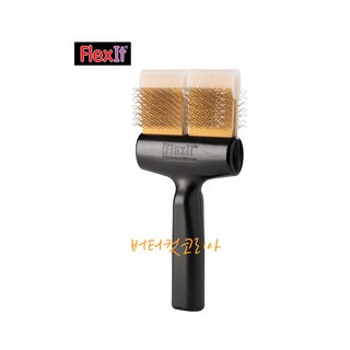 플렉스잇 엉킨털풀기 속털제거 애견슬리커브러쉬 액티벳 Flexit 싱글/더블, 1개, 더블골드