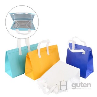 구텐샵 부직포 보냉 가방 찍찍이 은박 대용량보냉가방 휴대용보냉가방, 대 - 하늘색