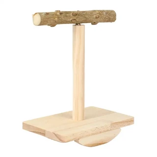 실용적인 새 훈련용 목재 스탠드 천연 나무 애완용 컴팩트 운동, 01 CN, 04 B