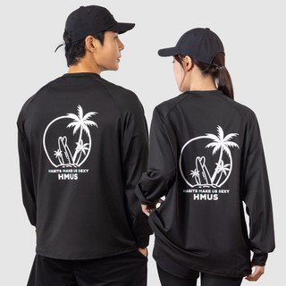 에이치머스 오버 루즈핏 체형커버 스윔 비치웨어 긴팔 래쉬가드 상의