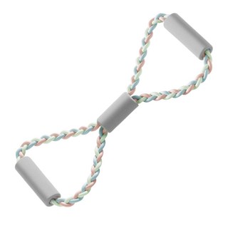 8字拉力繩，輕巧便攜，彈力十足，居家健身，瑜珈輔助，全身鍛鍊, 升級款-粉綠藍, 1個