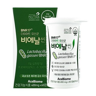 비에날씬 BNR17 다이어트 유산균 캡슐, 1개, 60정
