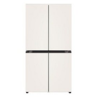 LG전자 디오스 오브제컬렉션 4도어 냉장고 T873MTE111 870L 방문설치, T873MEE111, 베이지