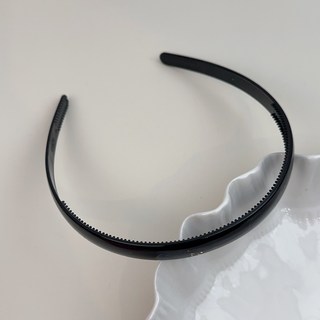 夏日小清新果凍色基礎髮箍女少女彩色洗臉百搭防滑壓發頭箍髮飾, 1個, 黑色:黑色