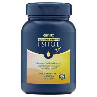 GNC 健安喜 4倍強度魚油 4X 軟膠囊, 1個, 120錠