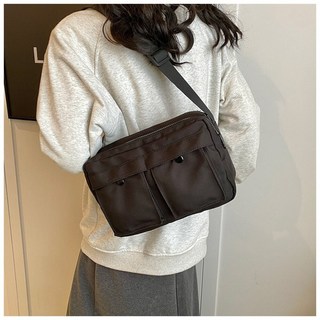 starbuysell TW 休閒肩背包 女側背包 斜跨包 多袋肩背包 中性側背包 大容量斜跨包 男包 女包, 黑色