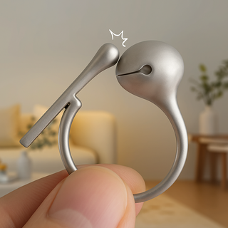 리빙릿 스프링 있는 목탁반지 마음의평화 스트레스 해소 우정링