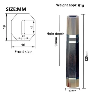 쿠쿠스토어 흰색 황소 뿔이 달린 흑단 수제 팔각형 칼 손잡이 요리사 다마스커스 스시, 03 BS3CWH125
