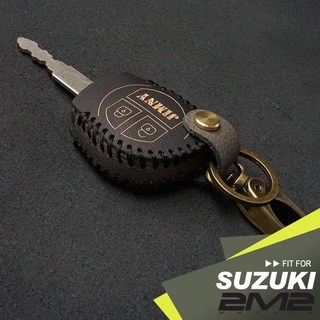【2M2】Suzuki JIMNY 特仕版 鈴木 汽車 晶片 鑰匙 皮套 鑰匙圈 保護套, 簡約款黑色