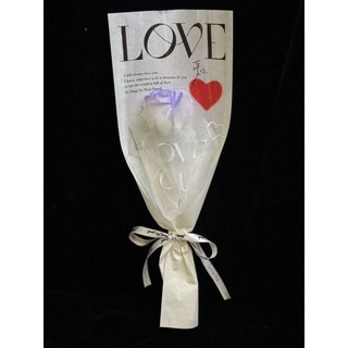 台灣現貨 母親節花束 康乃馨玫瑰花束 乾燥花香皂花 畢業花束 生日禮物, 1個, 玫瑰花紫色, 玫瑰花紫色