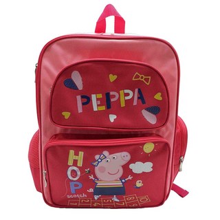 佩佩豬透氣雙層書包(紅/藍)【台灣正版現貨】- 輕盈透氣，可愛造型，多層收納