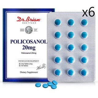 닥터브라이언 폴리코사놀 20mg 90정 x 6 개