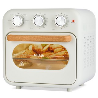 MILLTH 연기 냄새 없는 오븐 겸용 대용량 에어프라이어 18L, 단품
