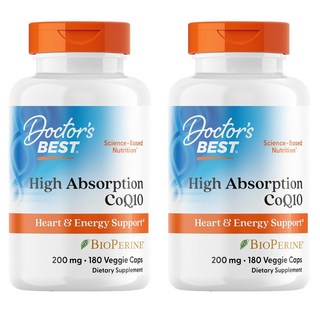 Doctor's BEST 高吸收率 CoQ10 200毫克 素食膠囊, 180錠, 2個
