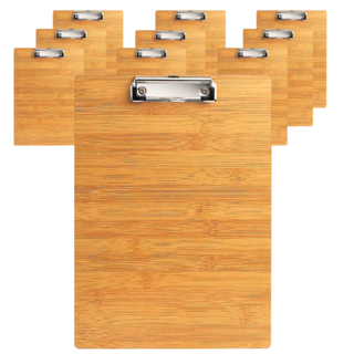 대진 우드 클립보드 A4, 브라운, 10개입