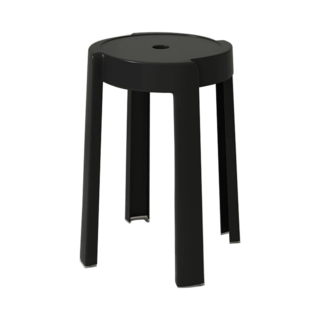 風車椅 圓凳 餐椅 風車圓凳 高腳椅 餐椅 塑膠椅 休閒椅 方凳 椅子, 超取限1張-升級款圓凳【黑色】高腳, 1件