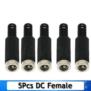 DC 전원 잭 플러그 암수 소켓 어댑터 커넥터 DIY 프로젝트 분해용 암수 플러그 2.1mm x 5.5mm 2.5mm, 5pcs Female, 5.5X2.5MM, 5개