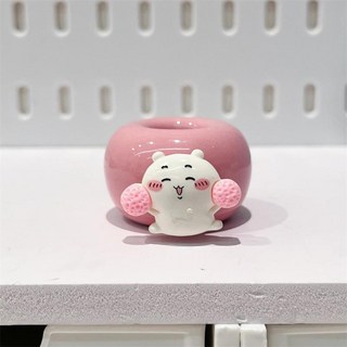 doly 創意馬卡龍色陶瓷牙刷架，家用牙具套裝，免打孔置物架，可愛風格，浴室收納, 【吉伊卡哇】-個裝, 1個