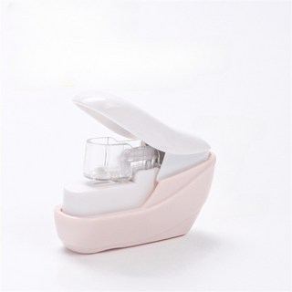 사부작마켓 안전한 심없는 스테이플러, 1개, 핑크