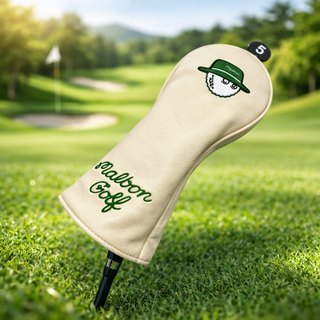 Riento 트랜디 홀인버킷 골프 헤드커버, 1개, 베이지