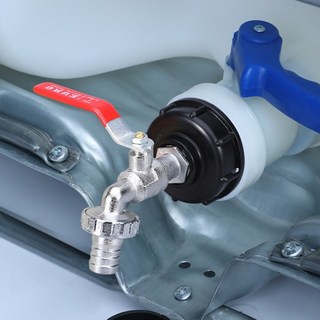 농약통수도꼭지 IBC 탱크 도트통 농약통 수도 꼭지 물 커넥터 어댑터 물통어댑터 IBC수도꼭지, 1개