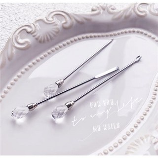 日系金屬調色攪拌棒 美甲工具 攪拌勺 挖棒, 1個, 攪拌針