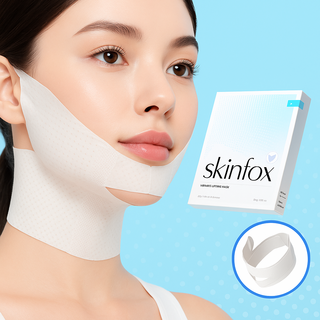 스킨폭스 리프팅 마스크팩 목주름 이중턱 브이라인팩 주름 패치 7매, 14개, 1개입