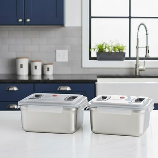 [스댕연구소]밀리언락 숨쉬는 스테인리스 김치통 10L 2개 세트