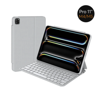 eip Maglite 2 輕巧磁吸鍵盤保護殼 iPad Pro 11 吋 (M5/M4 晶片), 白, 1個, eiP Maglite 2 輕巧磁吸鍵盤保護殼 2代 (iPad Pro 11" M4/M5)