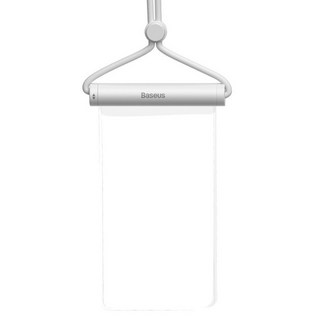 Baseus 倍思 圓筒滑蓋防水套 防水手機袋 玩水 游泳 潛水 衝浪 泛舟 手機防水袋, 白色, 1個