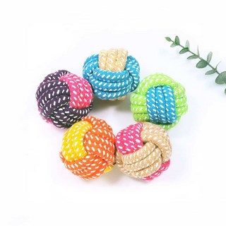 강아지 이갈이 매듭볼 장난감 로프 공놀이 탄성공 치석제거 물기, 매듭볼-랜덤