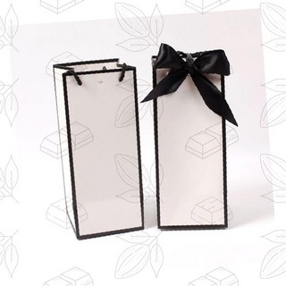 선물포장백 투명 아크릴 쇼핑백 리본 장식 답례품 포장용품 결혼식 돌잔치 기념품 포장재, 1개, 텀블러쇼핑백