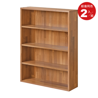 HOPMA 開放式漫畫收納書櫃 60x15x83.5cm 淺橡木色 2入組, 拼版柚木