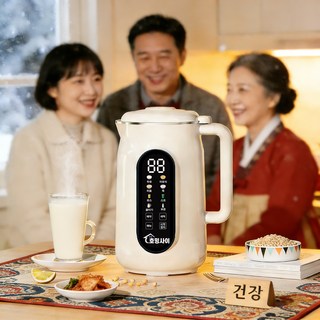 호밍사이 프리미엄 원터치 자동세척 가열 두유제조기 국내인증 홈쇼핑 죽제조기 이유식제조기 보온 저소음 가정용 믹서 메이커 건강식, 터치스크린 836K