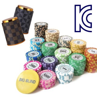 국제규격 고급 숫자 포커칩 카지노칩 1부터 10만까지, 25라이트그린, 1개