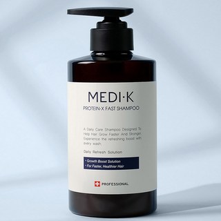 약국입점 메디케이 프로틴-엑스 패스트샴푸 대용량 500ml 머리빨리기르는법 초고속성장 단백질 두피케어 극손상 탈색모, 1개