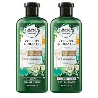 Herbal Essences 허벌에센스 오이 녹차 샴푸 앤 컨디셔너 세트 13.5oz(400ml) + 13.5oz(400ml), 2개
