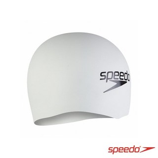 Speedo Fastskin Hiro成人競技矽膠泳帽-白色，專業游泳裝備，提升速度與舒適度, 1個