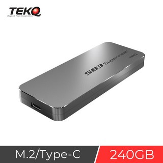TEKQ 583SuperFast 240G Type-C PCIe M.2 NVMe SSD 外接式固態硬碟 太空灰, 583SuperFast-240-SPACE, 240GB
