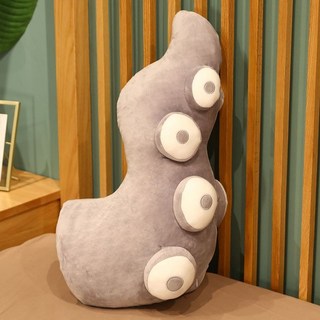 公仔抱枕大型抱枕睡覺抱枕鬨睡抱枕玩偶抱枕長條抱枕創意章魚足手臂抱枕臥室床頭靠枕沙髮客廳靠墊八爪魚午睡枕趴睡枕, 灰伸