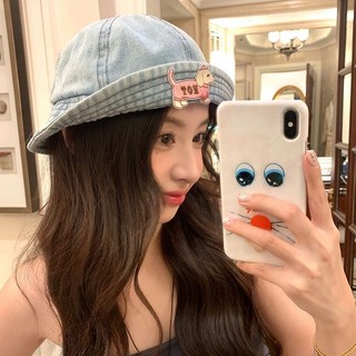 可愛水桶帽 復古做舊小狗牛仔漁夫帽 女