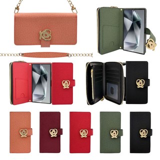 갤럭시S25울트라 SM-S938N 지퍼 다이어리 지갑형 손목 스트랩 증정 가죽 포켓 카드 지폐 수납 큐빅장식 포인트 팔목 골드 체인 톤레썬hee