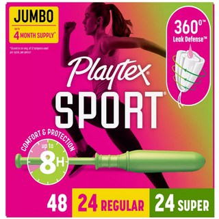 스포츠 레귤러+슈퍼 48 탐폰 - playtex, 1개